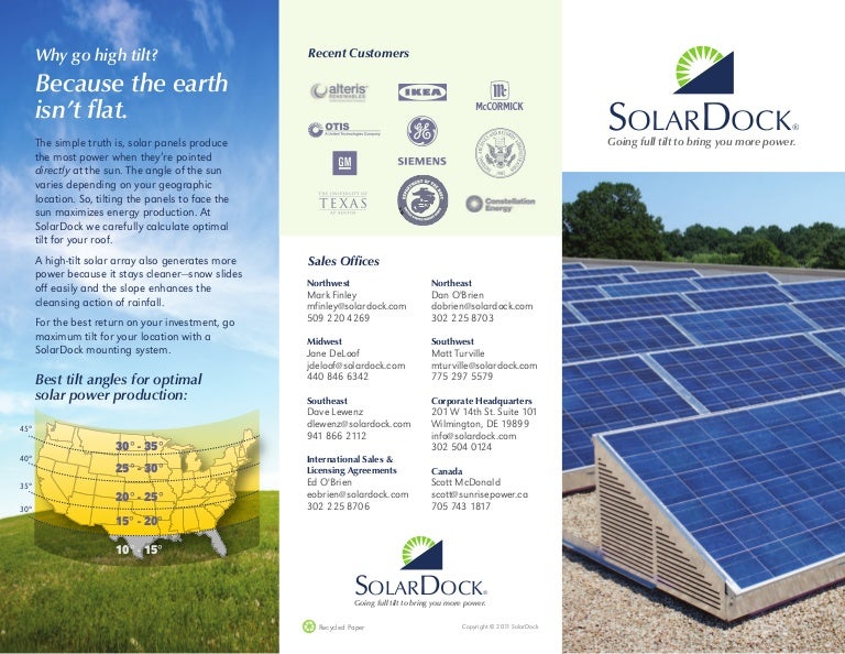SolarDock Trifold Brochure