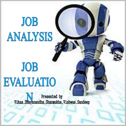 job analysis and job evaluation
