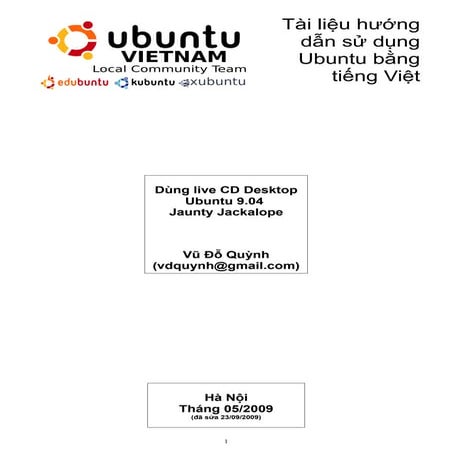Tài liệu hướng dẫn sử dụng Ubuntu bằng tiếng Việt