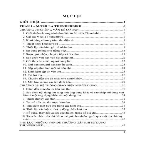 Hướng dẫn sử dụng Mozilla Thunderbird - Mozilla Firefox - UniKey V3.0