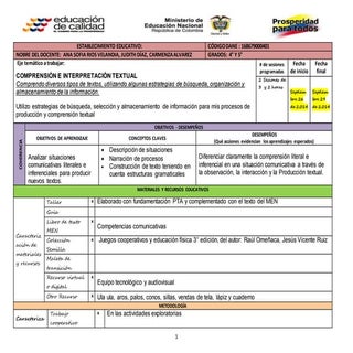 SECUENCIA DIDACTICA ESPAÑOL 4 Y 5 P...