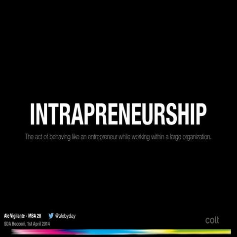 Corporate Entrepreneurship - SDA Bocconi-MBA Class-April 2014