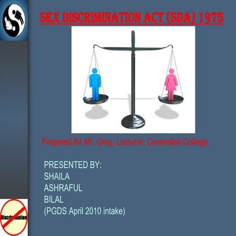 SEX DISCRIMINATION ACT 1975