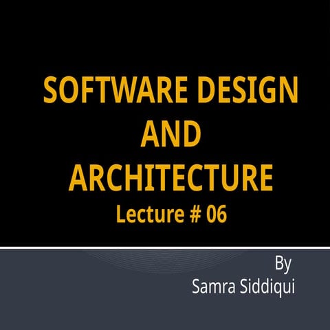 Comprehensive Software Design and Architecture Principles and Models | PPTX
