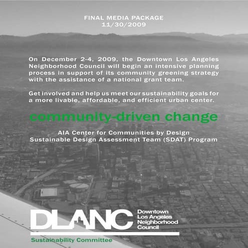 SDAT Goals & Itinerary