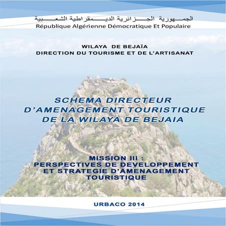 Shema directeur d'aménagement touristique de la wilaya de béjaia mission 3