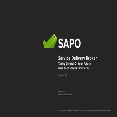 Taking Control of Your Future: Own Your Service Platforms