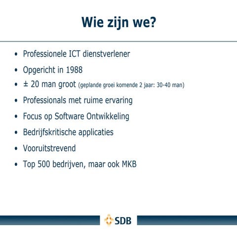 Sdb Presentatie