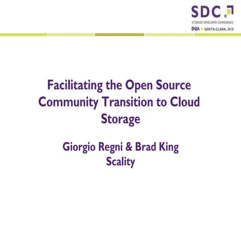 Scality Launches Open Source Cloud Program with $100,000 Incentive Fund for S...