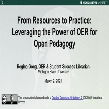From Resources to Practice: Leveraging the Power of OER for Open Pedagogy