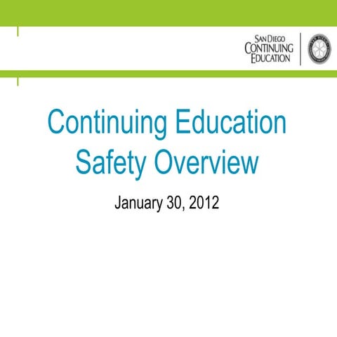 SDCE Flex Safety Presentation January 30, 2012