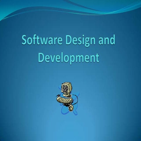 Software Design and Development