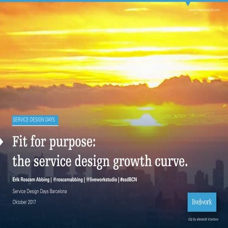 Service Design Days 2017 - Keynote Erik Roscam Abbing (Livework)