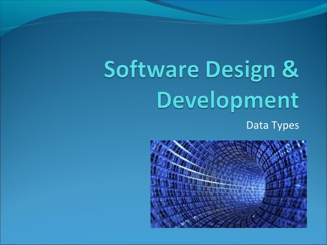 SD & D Data Types