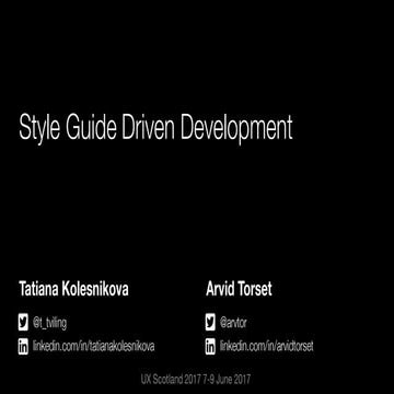Style Guide Driven Development
