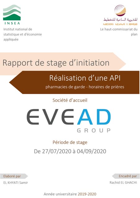 rapport de stage de découverte 