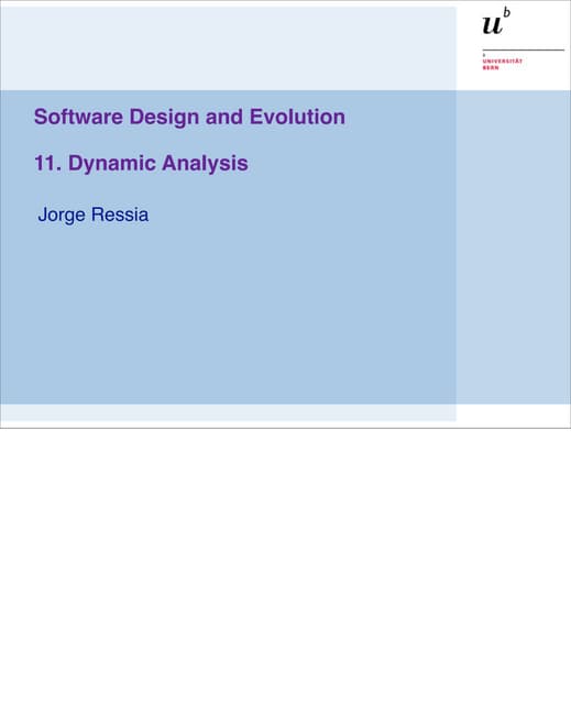 SDE - Dynamic Analysis