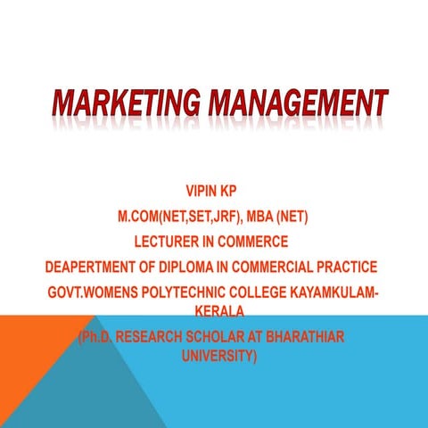 marketing management.