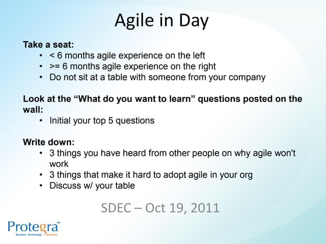 Sdec11.agile ina day