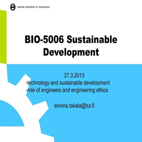 Sustainable development and engineering