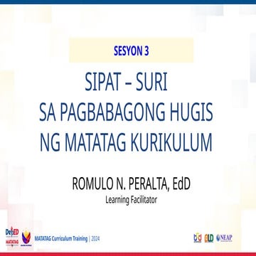 SD_Filipino 4 and 7 in the Matatag Curriculum Training