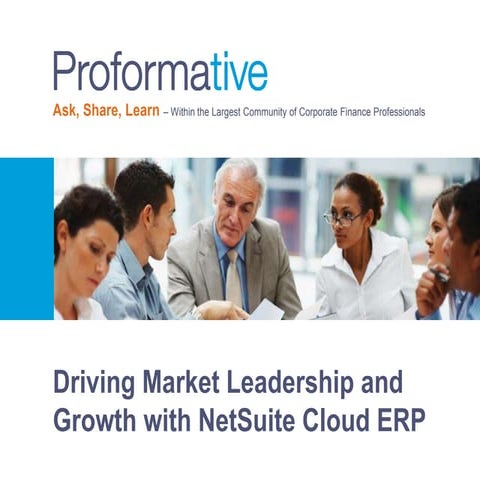 Driving Market Leadership and Growth with NetSuite Cloud ERP