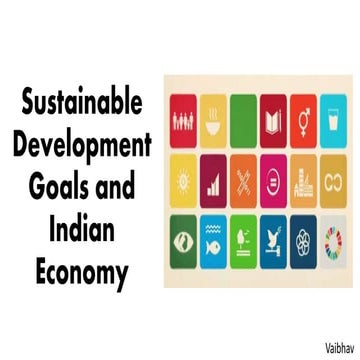 Sustainable Development Goals and Indian Economy