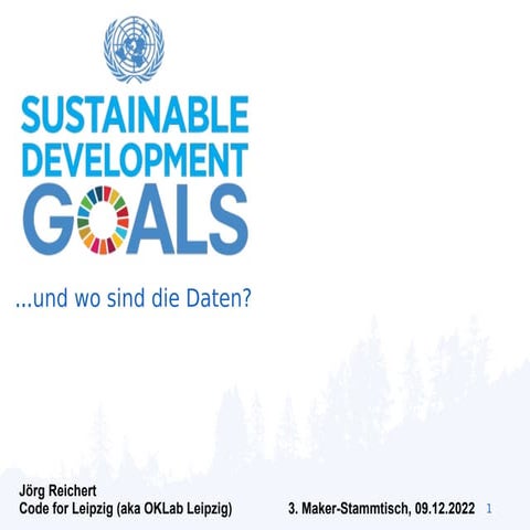 SDGs und wo sind die Daten?