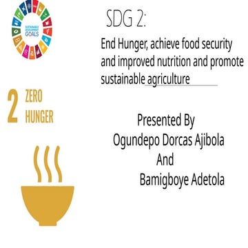 Sustainable Development Goals - zero hunger | PPTX