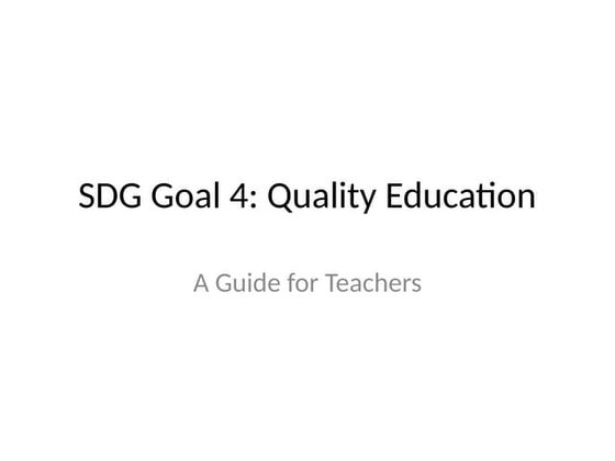 Integrating Sustainable Development Goals (SDGs) in School Education ...