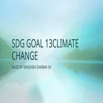 Sdg 13 presentation | PDF