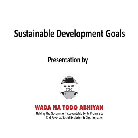 SDG - Wada Ma Tpdap Abhiyan