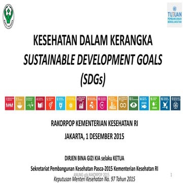 Data SDGs (Sustainable Development Goals) | PDF