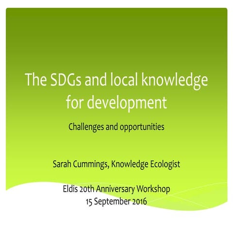 Livelihoods approaches and climate change | PPT