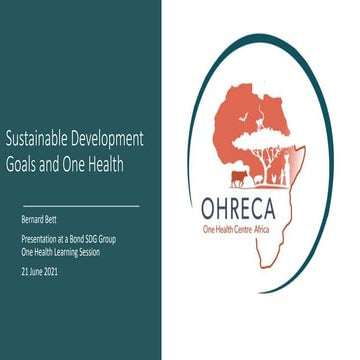 Sustainable Development Goals and One Health