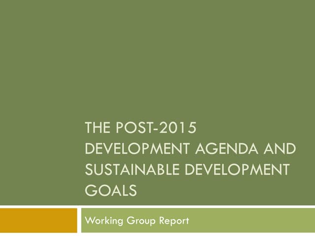 Sustainable Development Goals