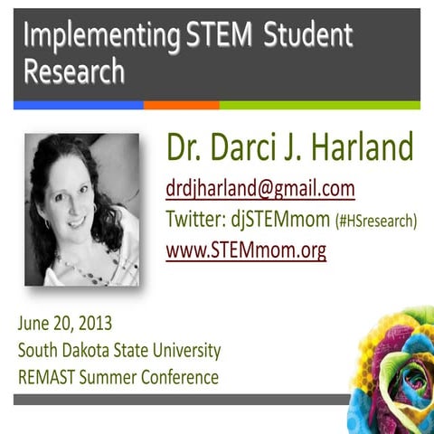 Dr. Harland (STEM Mom) Speaks at South Dakota State University: Workshop Pres...