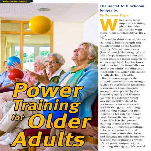 Power Training for Older Adults