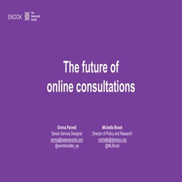The future of online consultations