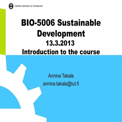 Introduction to Sustainable Development