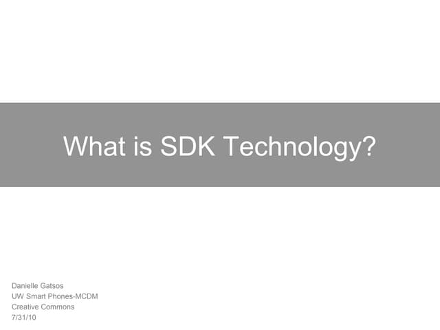 Sdk technology