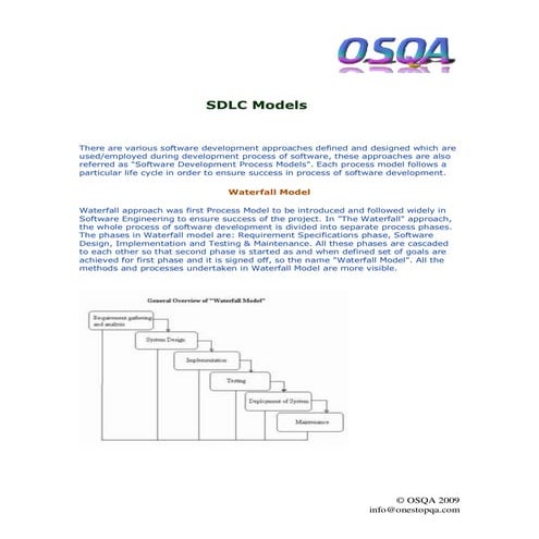 Sdlc models