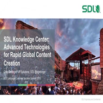 SDL Knowledge Center:  Advanced Techniques for Rapid Global Content Creation