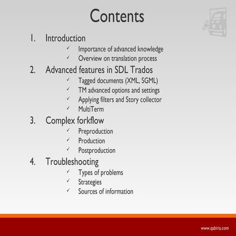 SDL Trados advanced training course | PPT