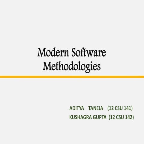 Modern Software Methodologies(Agile ,Scrum & Lean) + CASE STUDY(Google)