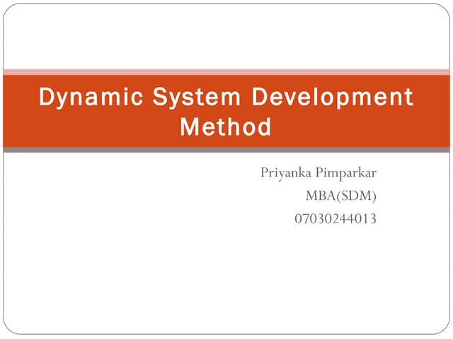Presentation for Software Development Methologies