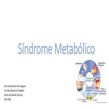 Sindrome metabolico o Sindrome X