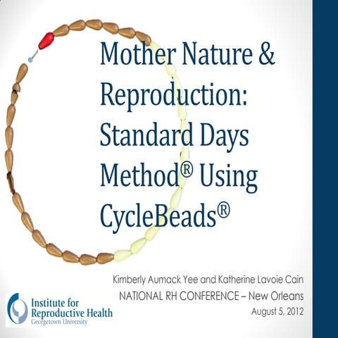 Mother Nature & Reproduction: Standard Days Method® Using CycleBeads®