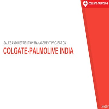 Colgate-Palmolive India-Sales and Distribution Management