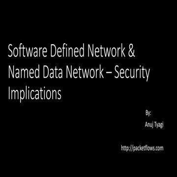 SDN and Named Data Networking Security
